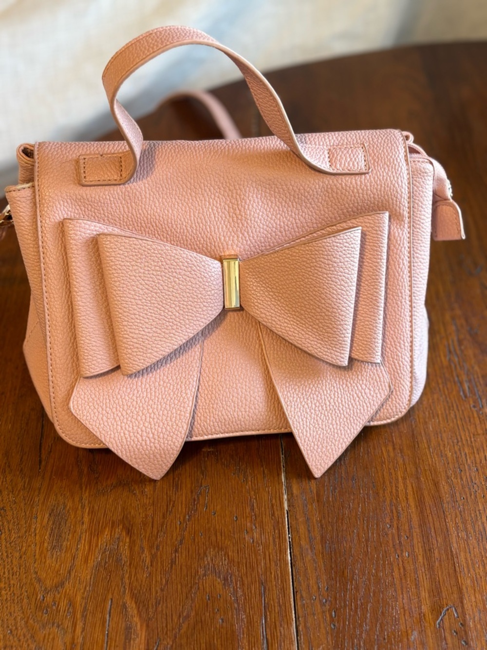 Grossi New York Like Dreams Crossbody Eva Double Bowtie Crossbody Bag pale pink